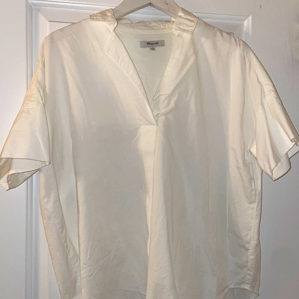 Madewell Courier Button back shirt